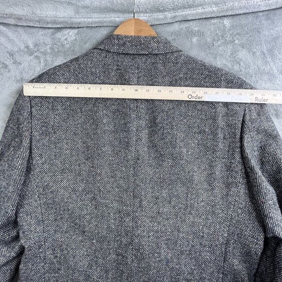 Deansgate Blazer Mens 42 Regular Gray Lambs Wool Sport Coat Jacket Tweed Lined - Picture 14 of 16